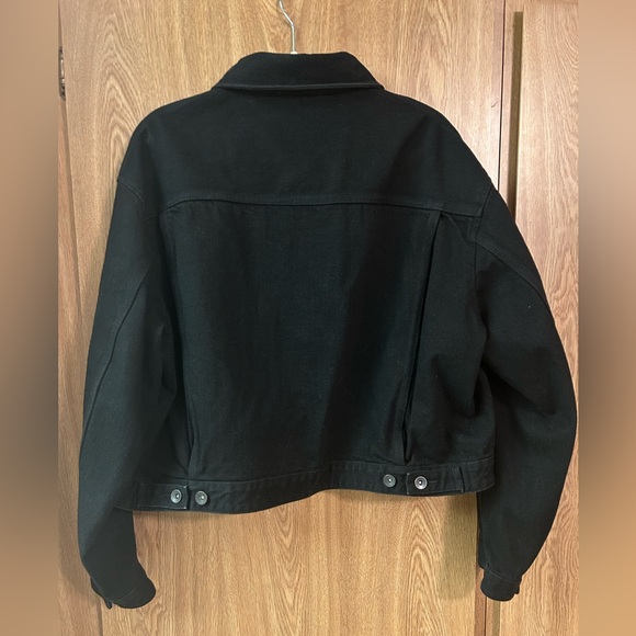 UNIQLO women’s black jean jacket size medium - Picture 3 of 3